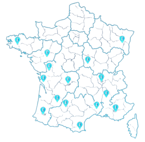 Carte du réseau de distributeurs Éternelle Piscine
